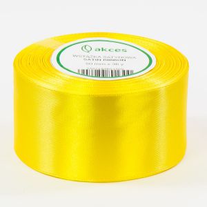 Wstążka satynowa Akces Żółta słoneczna, 38mm x 33m